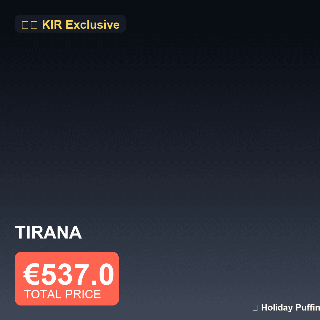 Sun & Sand: Tirana (9 Nights of Relaxation)
